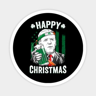 Happy Christmas Funny Leprechaun Biden St Patricks Day Magnet